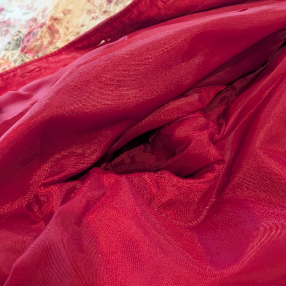 Red Suede Button-Up Jacket - image 5